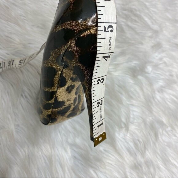Dolce & Gabbana Women’s Patent Leather Animal Leopard Print Pumps EU 38 - Picture 15 of 16